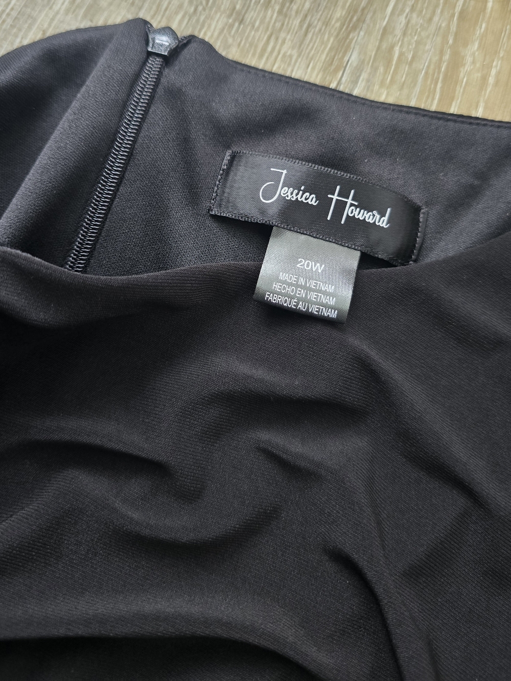 Jessica Howard Black Pencil Dress with Concealed Back Zipper